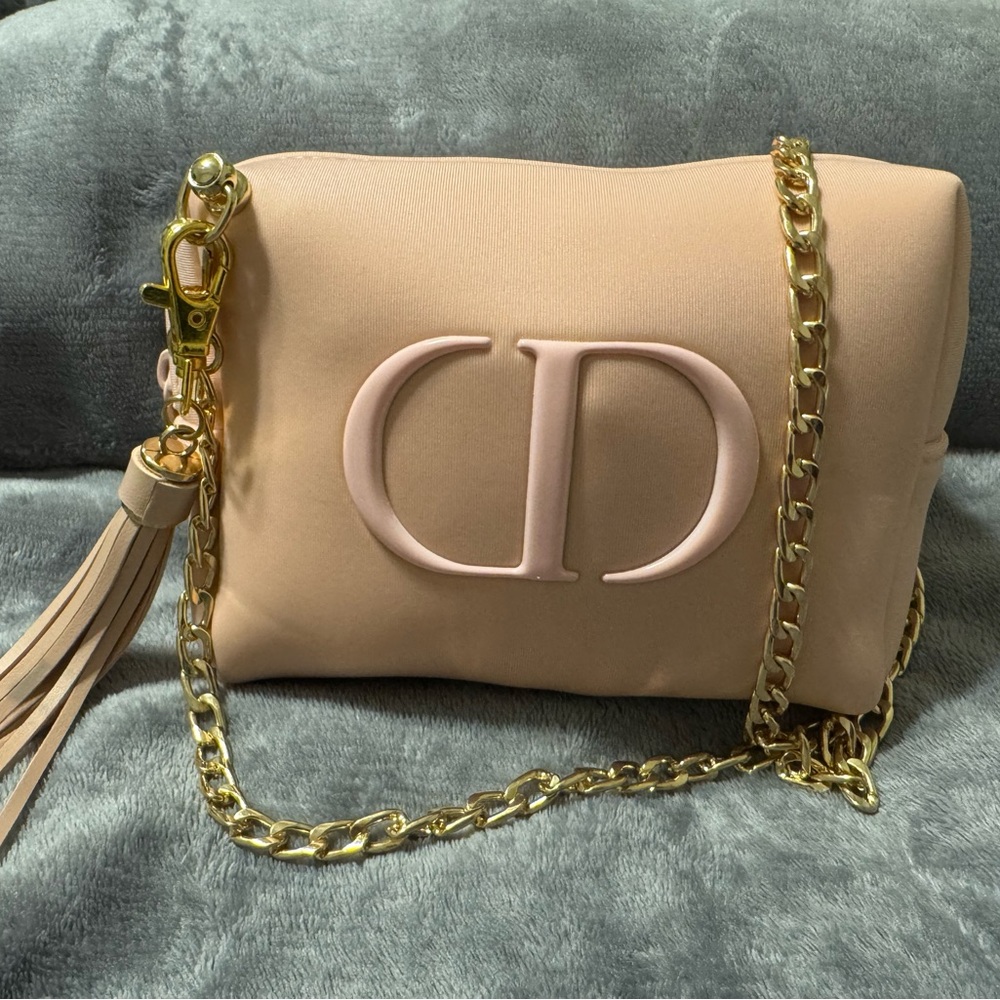 Gold chain with free Dior Blush Color Bag
